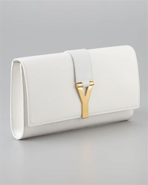 white ysl clutch|white ysl clutch sale.